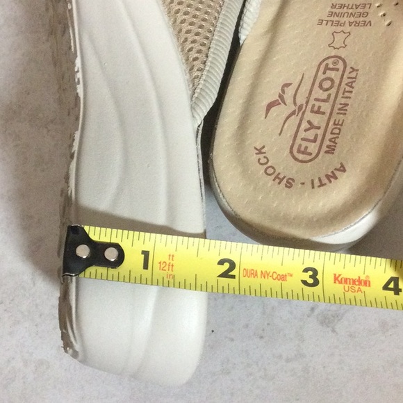 6.5 EU 37 FlyFlot Italian tan mesh slip on sandals - Picture 12 of 12